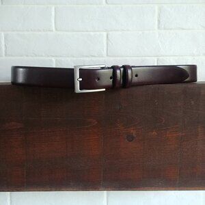 Joseph Abboud Men 38 handcrafted in Italy genuine leather brown belt